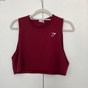 Gymshark training crop. Red. Size small. Like new.